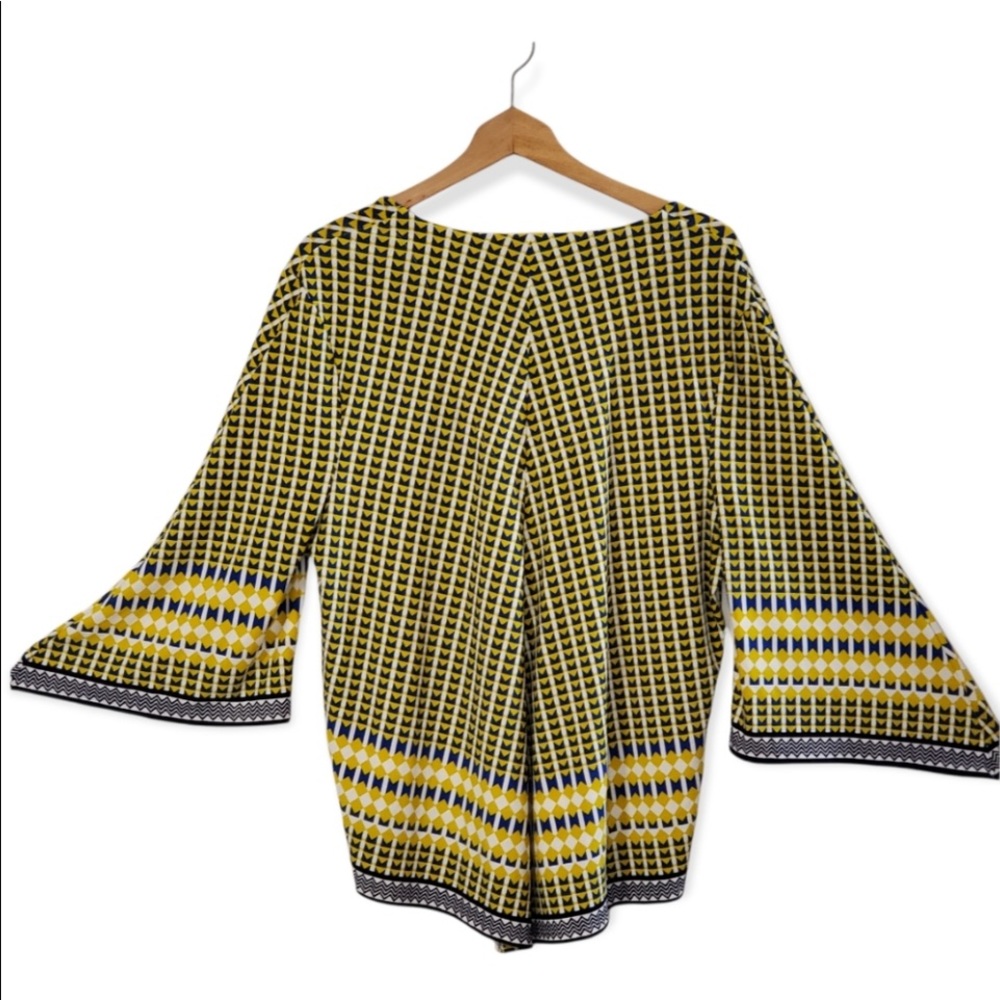 Chico's Cascading Geometry Top Blouse